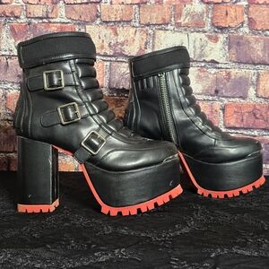 Current Mood Rev'd Up Moto Platform Booties (Project Shoe-Fair Condition)
